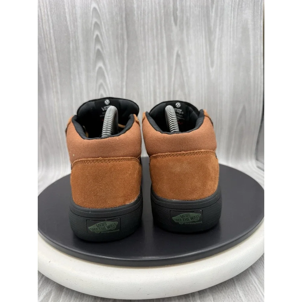 Vans Skate Zahba Mid Mens Size 8 Glazed Ginger Brown Green Skateboard Shoes NEW